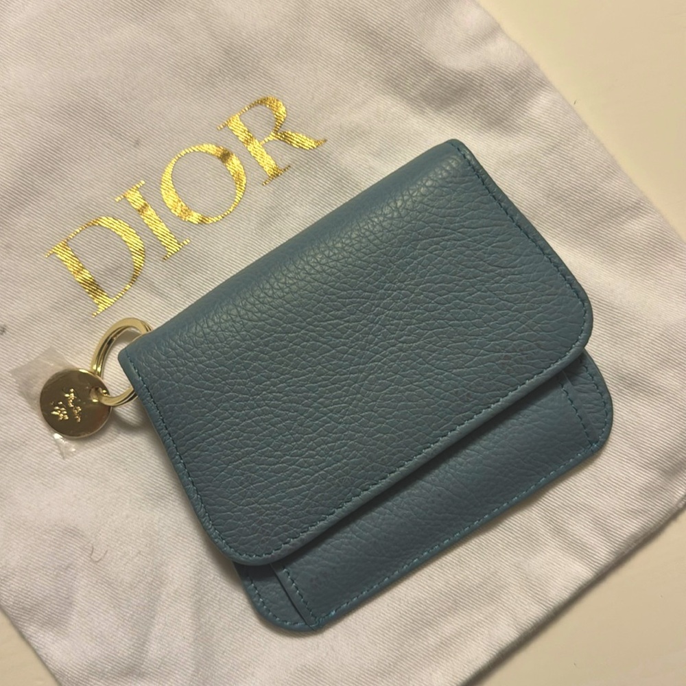 Korean leather wallet Celine blue